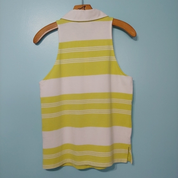 ANTHROPOLOGIE Maeve Striped Lime Polo Tank - Picture 6 of 8